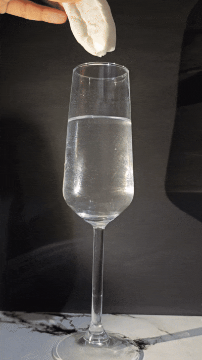 using - Elegant White Ocean cotton candy glitter bomb for events