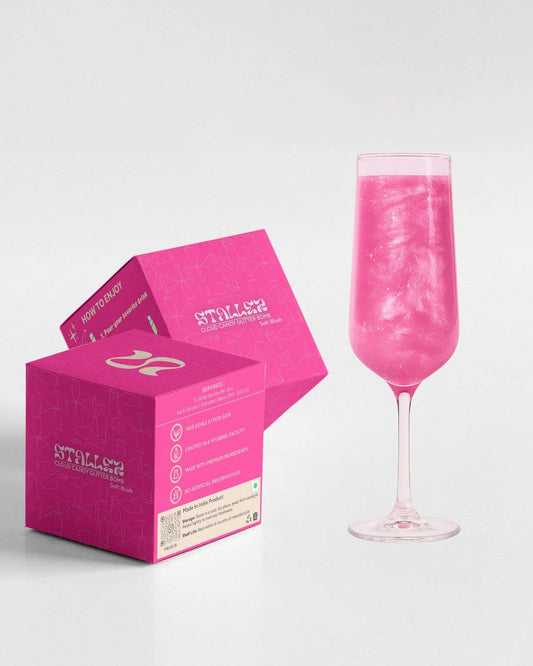 Rose Gold Cotton Candy Glitter Bomb