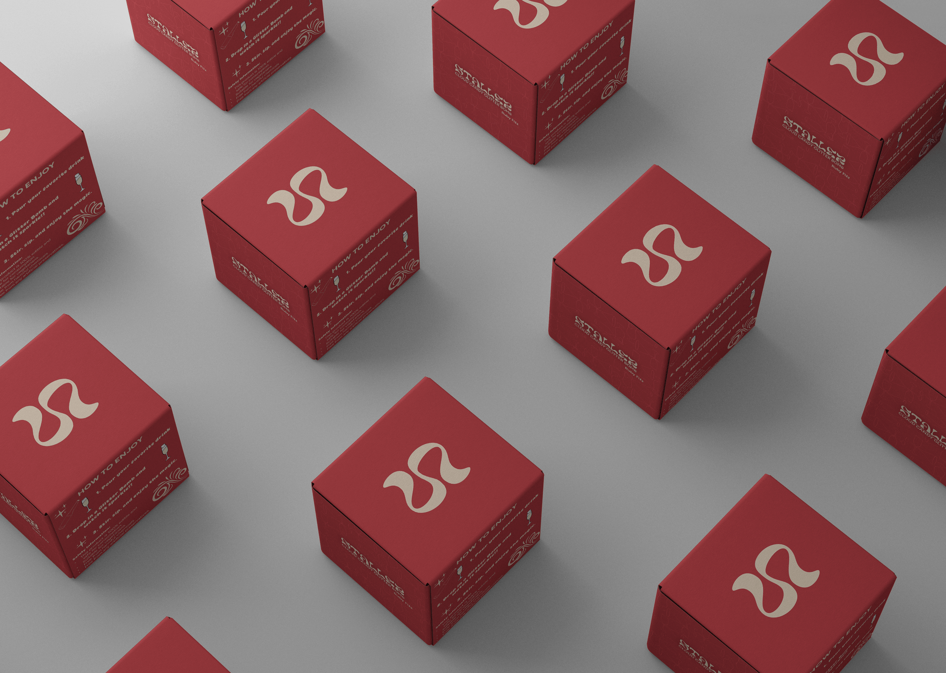 Shimmering red cotton candy glitter bomb for mocktails Main Banner