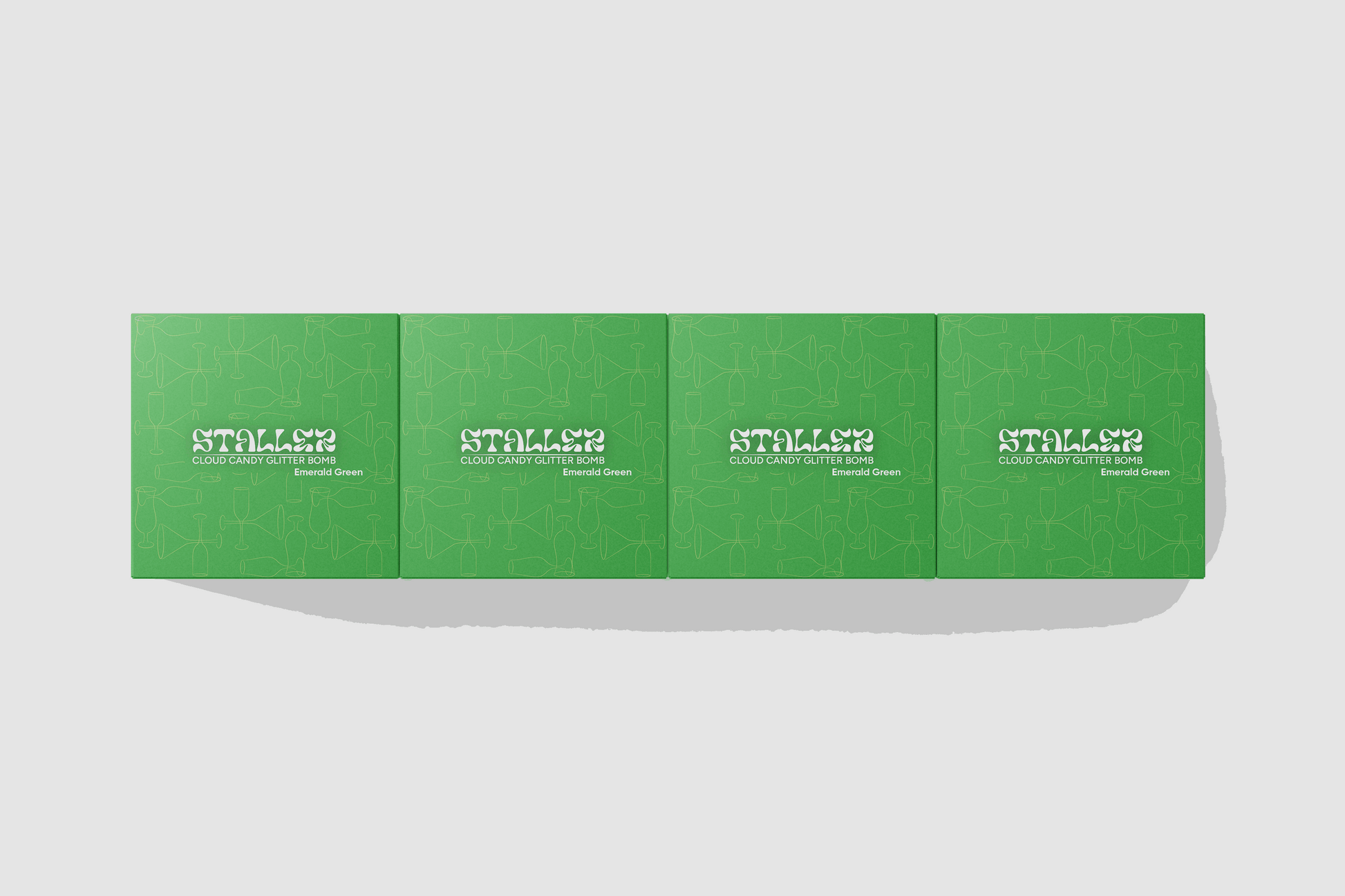 Staller Emerald Green cotton candy bomb for cocktails