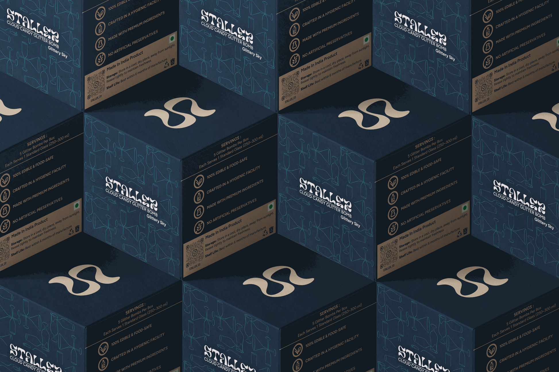 Staller’s Glittery Sky drink glitter for luxury occasions